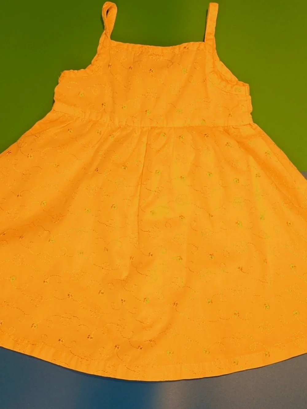 Penelope Mack Yellow Eyelet Button-Front Tank Dress